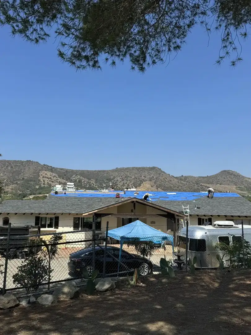 Steep-slope tile roof repair project