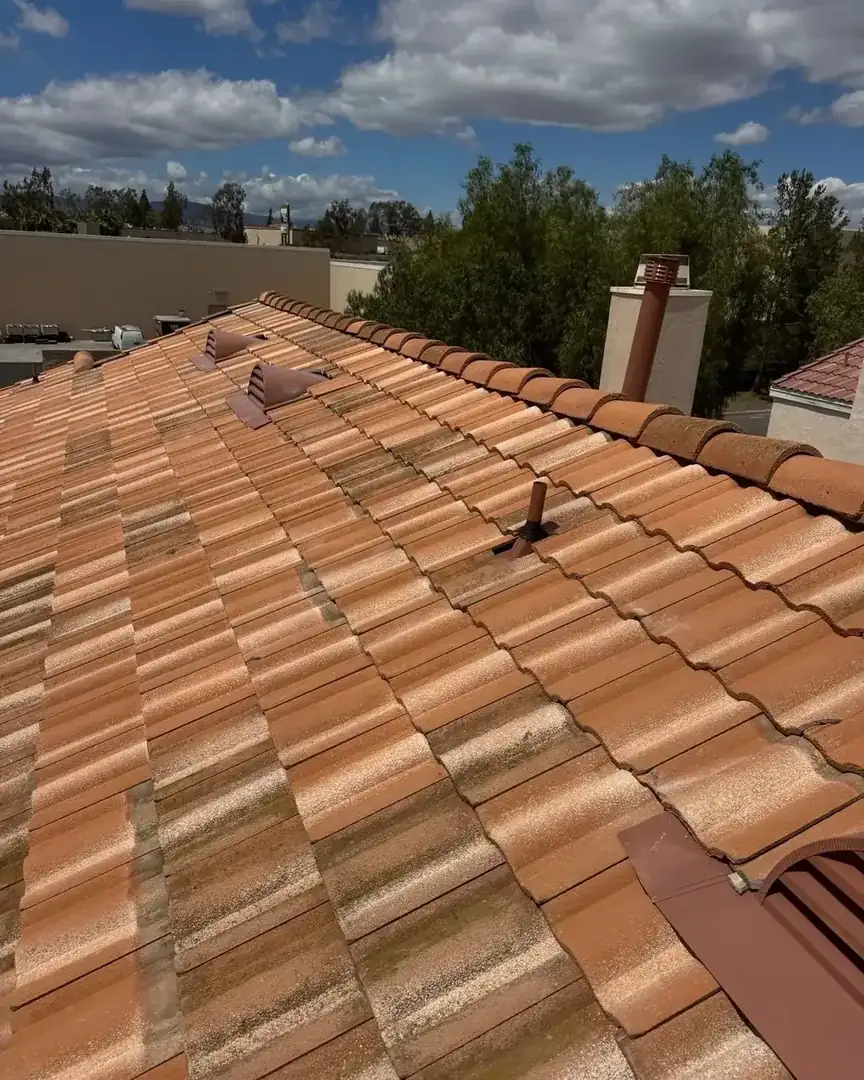 Tile roof valley repair