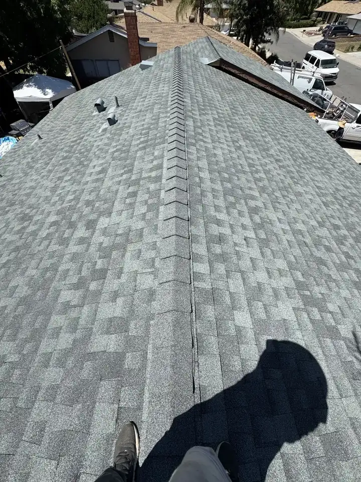 New underlayment installed during a roof replacement