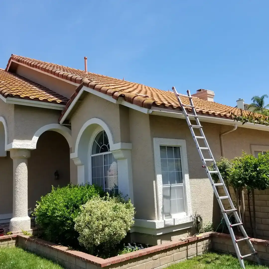 Roof inspection with ladder access