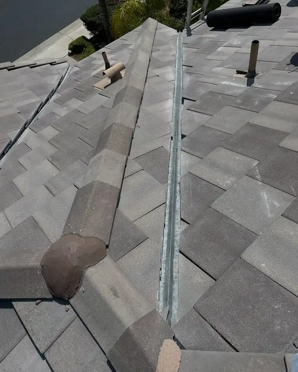 Ridge cap tile repair detail